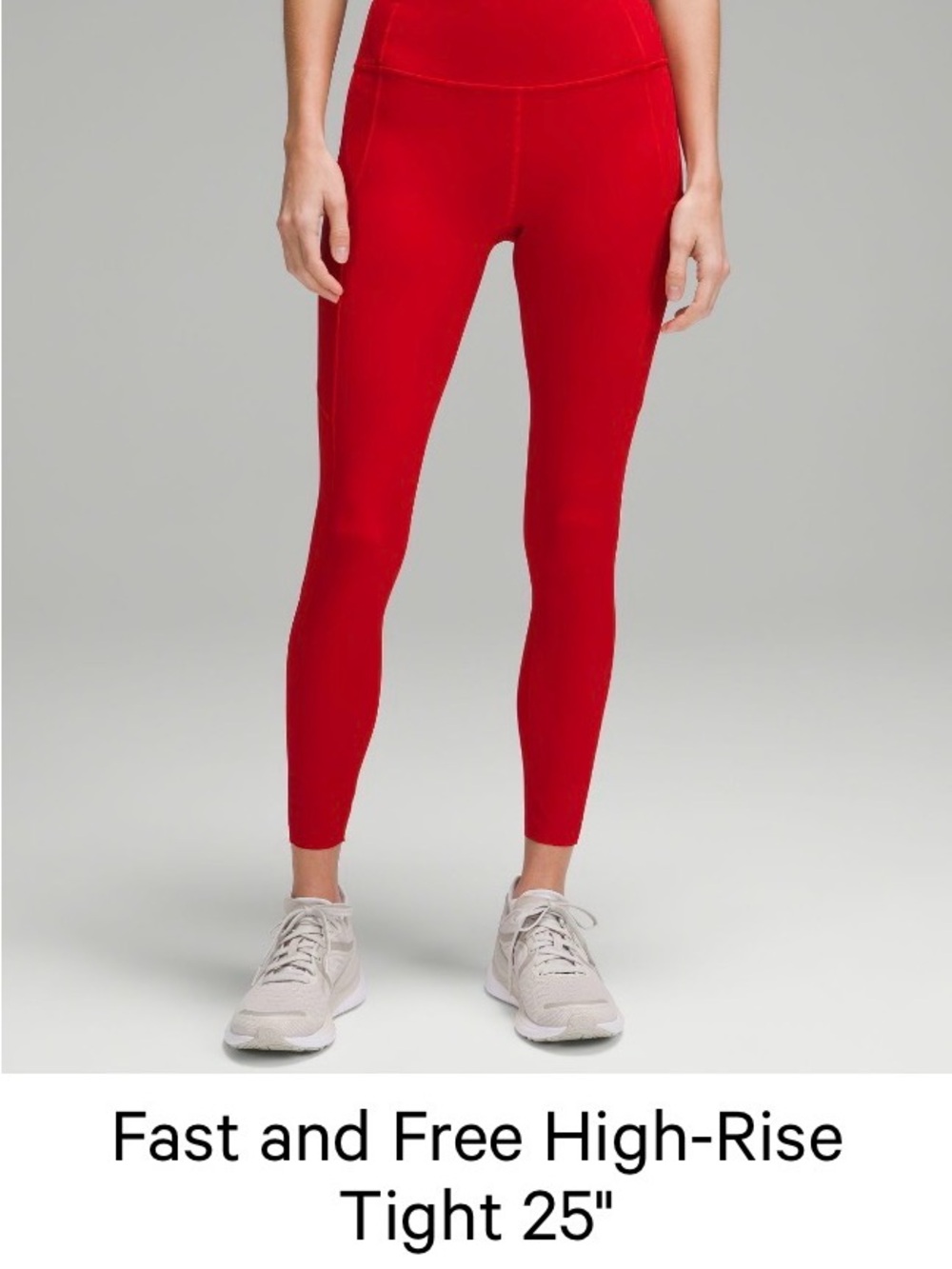 Lululemon Fast & Free High-Rise Tight 25” | Dark Red | Size 6
